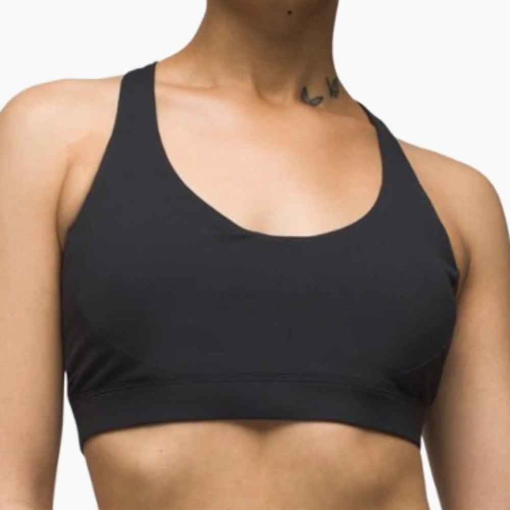 Prana Black Scoop Neck Sports Bra
